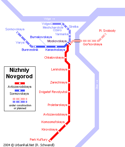 схема нижегородского метрополитена