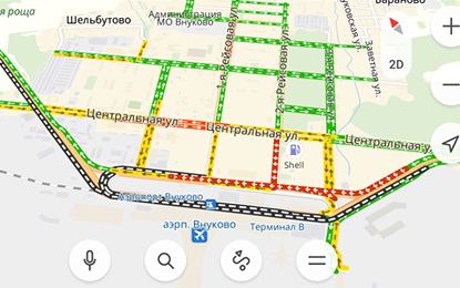 Во Внуково начинается транспортный коллапс