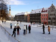 Зимние развлечения в Таллине: катание на коньках в Старом городе