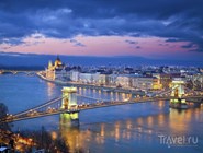Панорама вечернего Будапешта