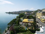 Вид на Монтре и Женевское озеро