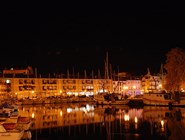 Пристань в Градо ночью