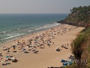 Песчаный пляж, Варкала, Керала