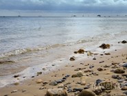 Песчано-галечный пляж, остров Уайт, Великобритания