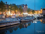 Амстердамские каналы ночью
