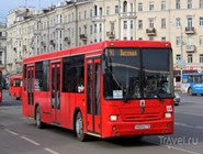 Красный автобус в Казани