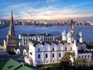 Вид на Казанский кремль с высоты
