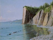 Картина Александра Киселева, изображающая скалу, названную позднее в его честь