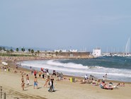 Пляж в районе Барселонета