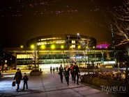 Вечернее освещение Malmö Arena