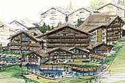 Отель расположится в живописном месте. // superski.ru