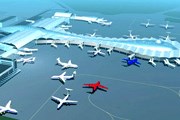 Проект нового терминала. На дальнем плане - действующий международный терминал. // vnukovo.ru