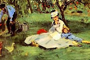 Эдуар Мане. Семья Моне в саду. 1874 год.