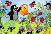 Кротик и другие герои мультфильмов поселились в монастыре. // puzzle-prodej.cz
