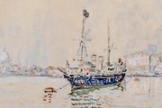 Поль Синьяк. Парусник с флагами в венецианской лагуне. 1906 год // vashdosug.ru