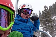 На подъемнике Tiehack Express // braveskimom.com