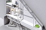 В доме организовано функциональное пространство. // domkereta.pl