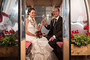 Гондола декорирована к свадьбе. // Superski.ru