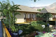 Виллы отеля стоят над водой живописного озера. // novotel.com