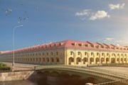 Отель расположен в центре города, в здании Никольских рядов. // ihg.com